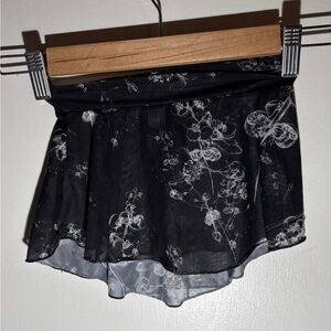 Ballet/dance, Black Floral Mini Skirt